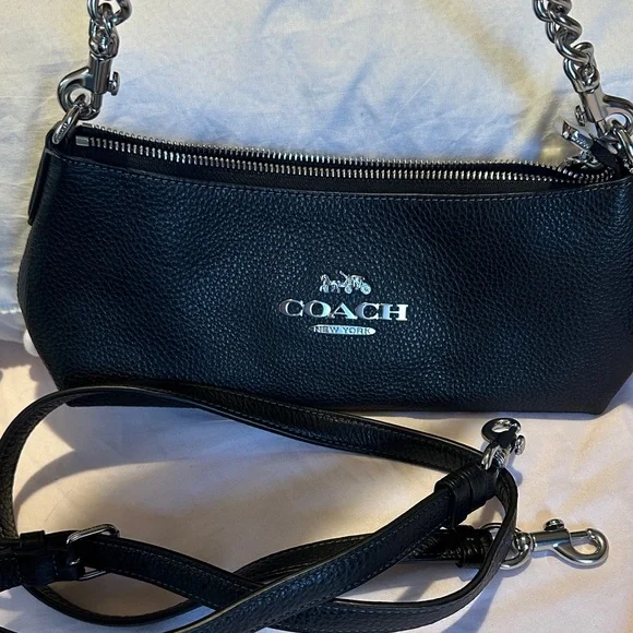 Coach Black Leather Shoulder Bag & Crossbody - Picture 5 of 6